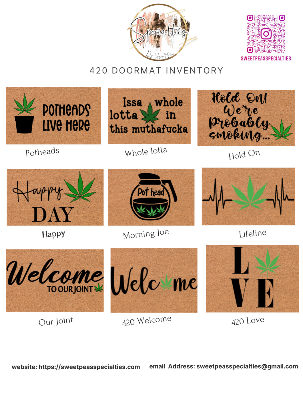 420 Doormat Inventory